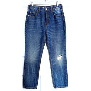 PILCRO ANTHRO Distressed Blue Denim Sample Jeans Size 28 NWoT